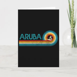 Aru Surf Vintage Strand Surfer Surfing Cadeau Kaart