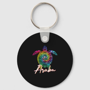 Aru Tie Dye Zeeschildpad Matching Familie Vakantie Sleutelhanger