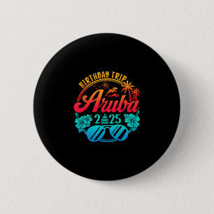 Aru verjaardagsreis 2025 cruise vakantie verjaarda ronde button 5,7 cm
