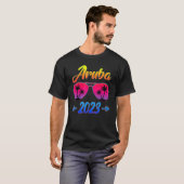 Aruba 2023 Beach Cool Glasses Vacation Matching Fa T-shirt (Voorkant volledig)