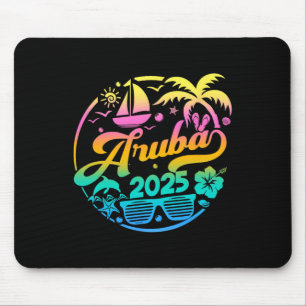 Aruba 2025 Familie Vakantie Strand Matching Groep Muismat