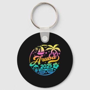 Aruba 2025 Familie Vakantie Strand Matching Groep Sleutelhanger
