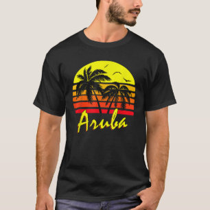 Aruba 80's Zonnezonsondergang van de tropische zom T-shirt