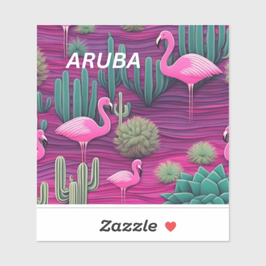 Aruba ABC eilanden West-Indië vakantie Caribisch g Sticker (Vel)