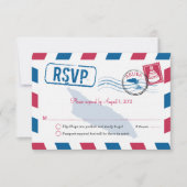 Aruba Air Mail Wedding RSVP (Voorkant)