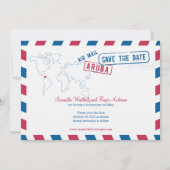 Aruba Air Mail Wedding Save the Date (Voorkant)