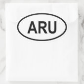 Aruba "ARU" Ovale Sticker (Tas)