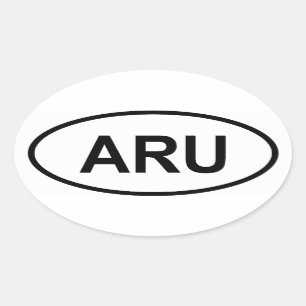 Aruba "ARU" Ovale Sticker