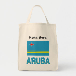 Aruba Arubaanse Vlag Zwart Personalisatie Tote Bag