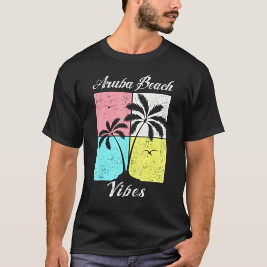 Aruba Beach Tropical Vibes Vacation Souvenirs 1 T-shirt (Voorkant)