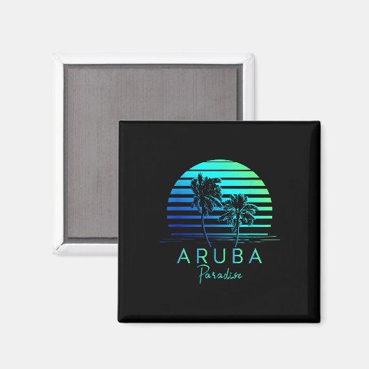  Aruba Beach Vibes Vakantie Souvenir Magneet (Voorkant / Achterkant)