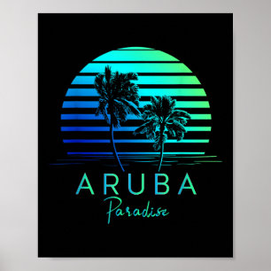 Aruba Beach Vibes Vakantie Souvenir Poster