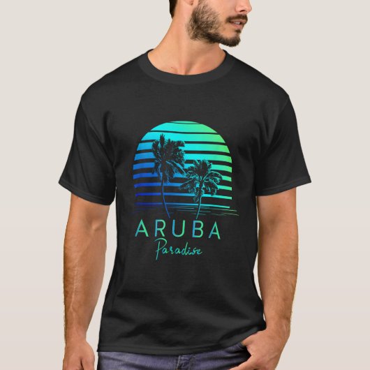 Aruba Beach Vibes Vakantie Souvenir T-shirt (Voorkant)