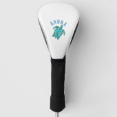 Aruba Beach Zee schildpad illustratie Golfheadcover (Voorkant)