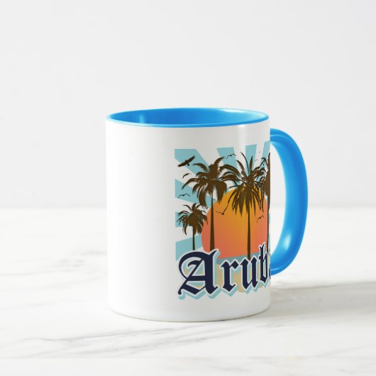 Aruba Beaches Sunset Mok (Voorkant rechts)