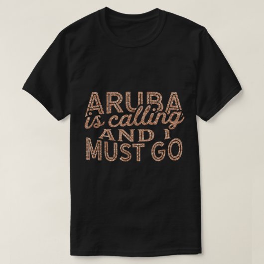 Aruba belt en ik moet naar Souvenir Gift. T-shirt (Design voorkant)