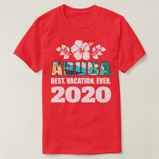 Aruba Beste vakantie ooit 2020 Souvenir Gift T-shirt (Design voorkant)