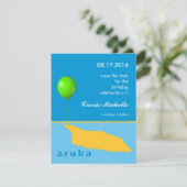 Aruba Birthday Save the Date Notice Kaart (Staand voorkant)