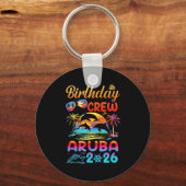 Aruba Birthday Trip Vacation 2026 Matching Group  Sleutelhanger (Voorkant)