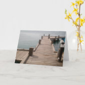 Aruba Boat Dock Wenskaart Kaart (Gele Bloem)