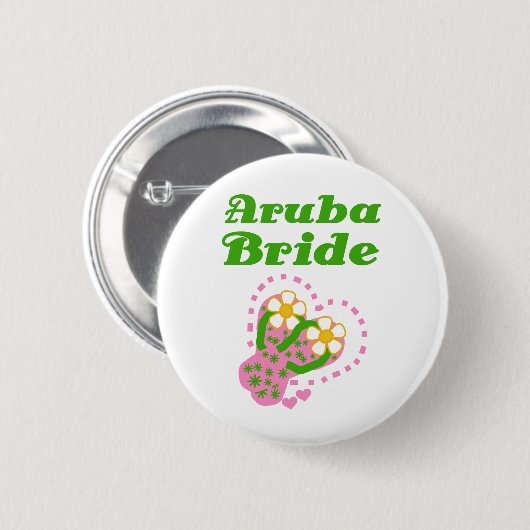 Aruba Bride Ronde Button 5,7 Cm (Voorkant /achterkant)