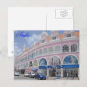 Aruba, Briefkaart Downtown Oranjestad, Aruba (Voorkant / Achterkant)