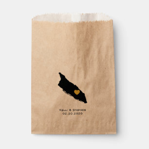 Aruba bruiloft gunst trakteren zakken, kaart gesch bedankzakje