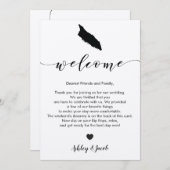 Aruba bruiloft welkomstbrief & reisschema Kaart (Voorkant / Achterkant)