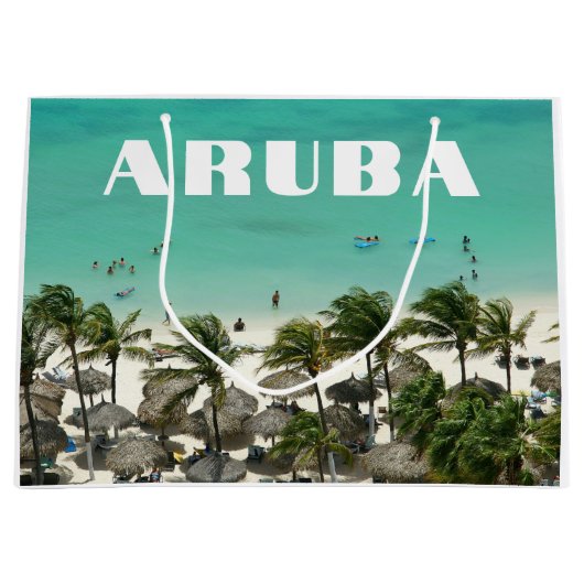 Aruba Caraïben Island Beach Scène Groot Cadeauzakje (Voorkant)