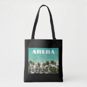 Aruba Caraïben Island Beach Scène Tote Bag (Voorkant)