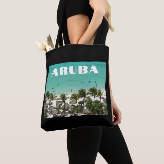 Aruba Caraïben Island Beach Scène Tote Bag (Dichtbij)