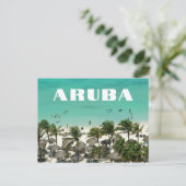 Aruba Caribisch Eiland Strand Scène Briefkaart (Staand voorkant)