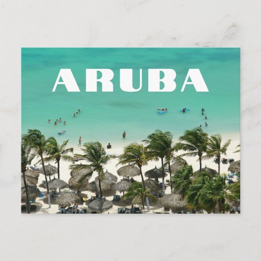 Aruba Caribisch Eiland Strand Scène Briefkaart (Voorkant)