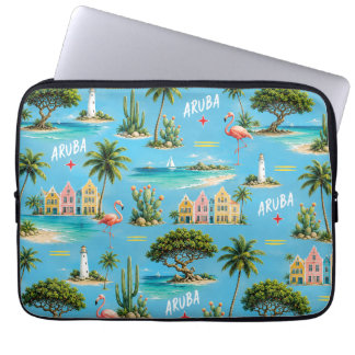 Aruba Caribisch eiland vuurtoren reis souvenir Laptop Sleeve