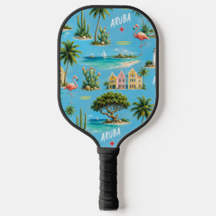 Aruba Caribisch eiland vuurtoren reis souvenir Pickleball Paddle