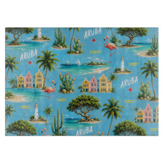 Aruba Caribisch eiland vuurtoren reis souvenir Snijplank