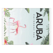 Aruba Caribisch Zee Flamingo | Grappige Flamingo Tafelkleed (Voorkant (Horizontaal))