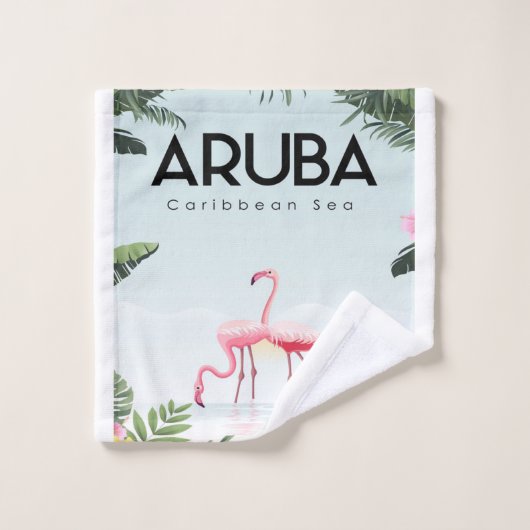 Aruba Caribisch Zee Flamingo | Grappige Flamingo Washandje (Wasdoekje)
