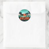 Aruba Caribisch Zee Retro Sunset Souvenirs Ronde Sticker (Tas)