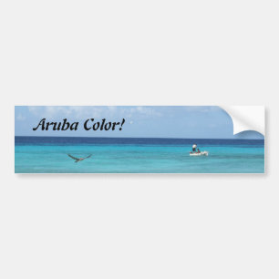 Aruba.  Caribische Bumpersticker voor kleuren