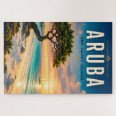 🌴 Aruba Caribische Strandreis ☀️ Legpuzzel (Horizontaal)