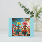 Aruba carnaval kleuren vliegen feestdagenkaart (Staand voorkant)