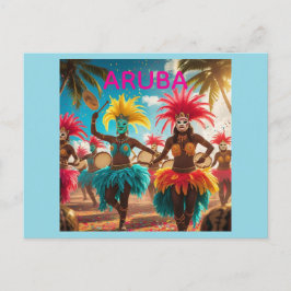 Aruba carnaval kleuren wiegen postkaart feestdagenkaart
