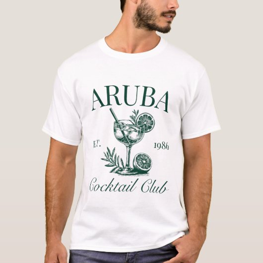 Aruba cocktailclub t-shirt (Voorkant)
