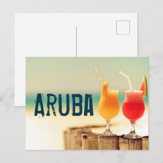Aruba cocktails briefkaart (Voorkant / Achterkant)