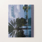 Aruba Cruise Schilderachtig Palmtree Briefkaart Legpuzzel (Verticaal)