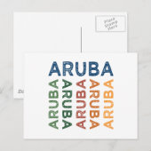 Aruba Cute Colorful Briefkaart (Voorkant / Achterkant)