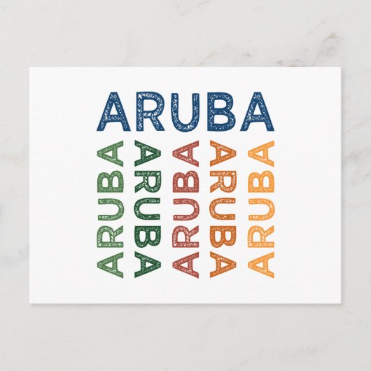 Aruba Cute Colorful Briefkaart (Voorkant)
