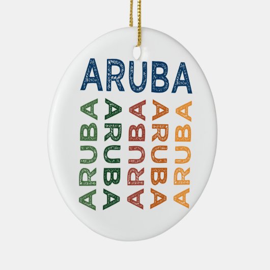 Aruba Cute Colorful Keramisch Ornament (Rechts)