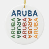 Aruba Cute Colorful Keramisch Ornament (Voorkant)